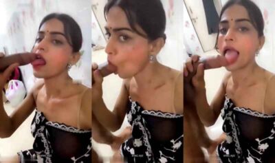Horny sexy girl blowjob video