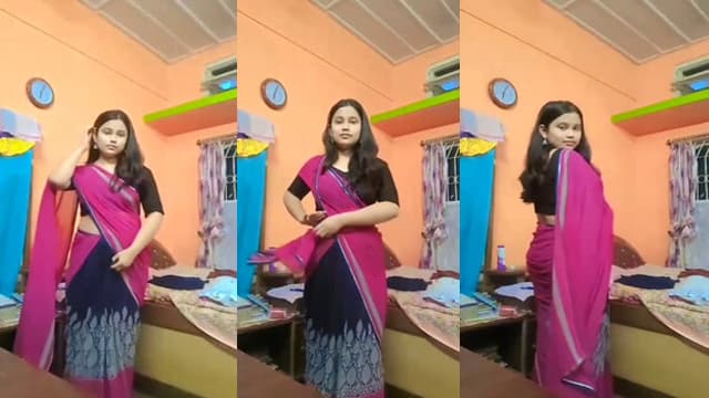Cute Shy Desi – Blouse Off Saree Boobs Viral