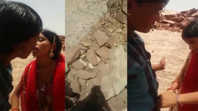 Couple in Rajasthan enjoys – outdoor standing sex video watching