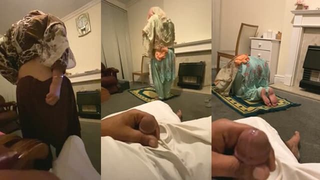 Muslim Hot Wife Doing Namaz Husband Jerking Fucking