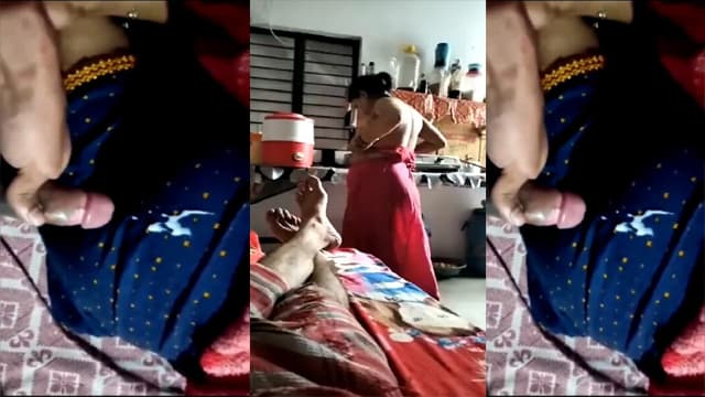 Tharki Son Masturbating Cum On Sleeping Mom Ass
