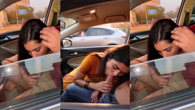 Indian Girl Giving Sloppy Blowjob In Car Mms Video